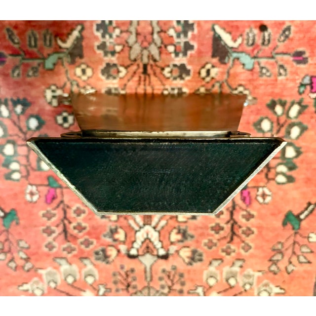 Silver Vintage Art Deco Style Large Silver Metal Scalloped Wall Pockets (Or Standing Vases) || (A Pair) For Sale - Image 8 of 10