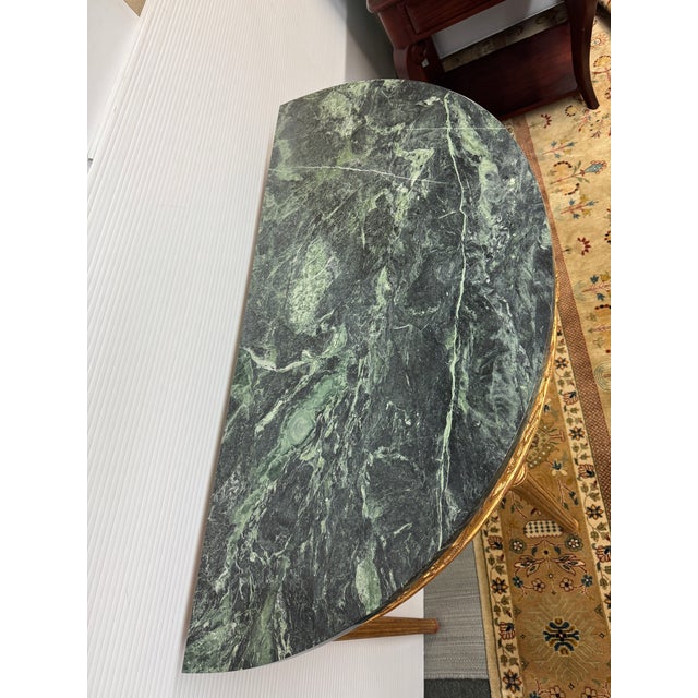 Burton Ching Giltwood Console Table With Marble Top For Sale - Image 11 of 12