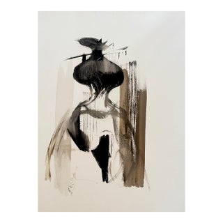 Abstract Geisha Watercolor For Sale