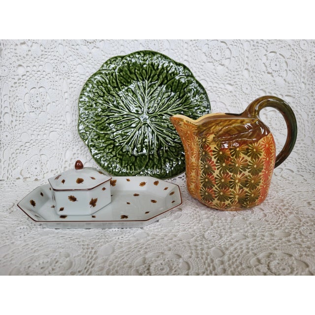 1960s Hand Painted in Italy Ceramic Pitcher For Sale - Image 12 of 13