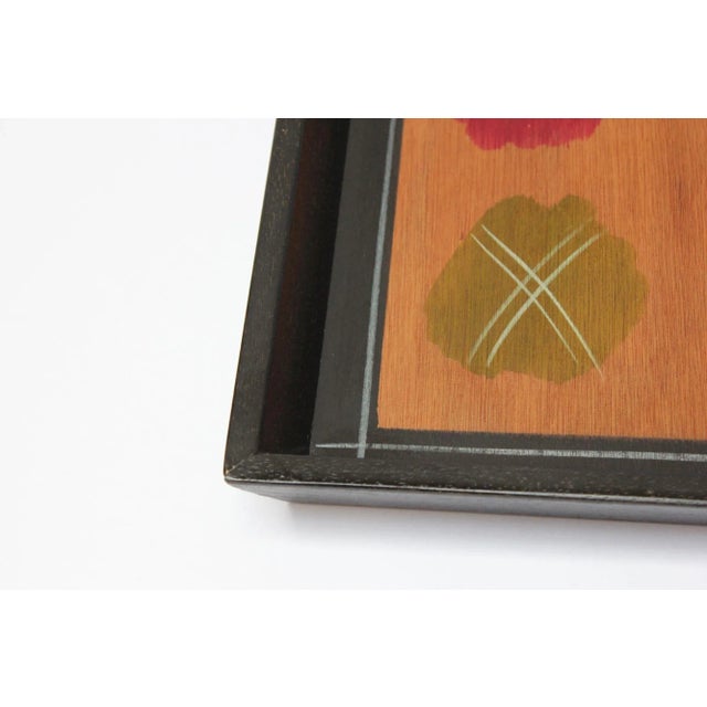 Set of Two Israeli Hand-Painted Trays by Aharon and Reut Shahar for Kakadu For Sale - Image 4 of 13