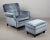 Mid Century Velvet Club Chair & Ottoman For Sale - Image 9 of 9