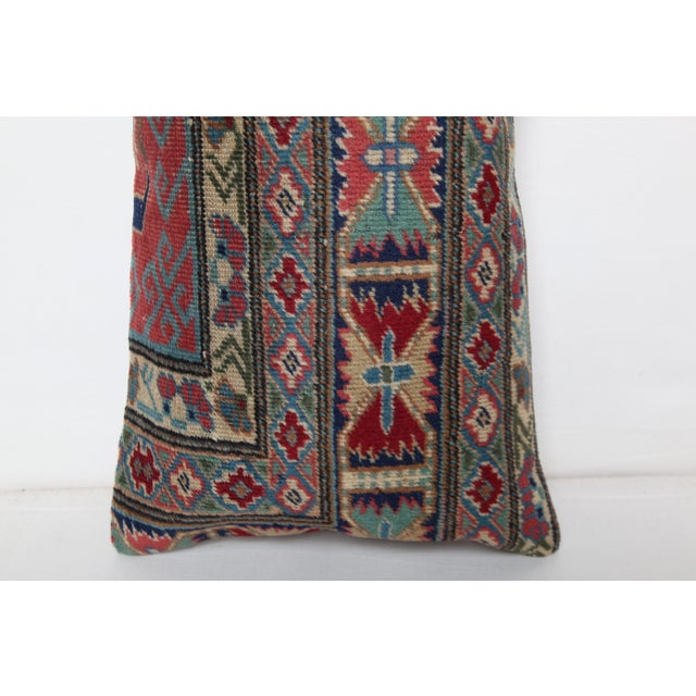 Textile Handmade Multicolor Tones Lumbar Pillow Case -12'' X 20'' For Sale - Image 7 of 10