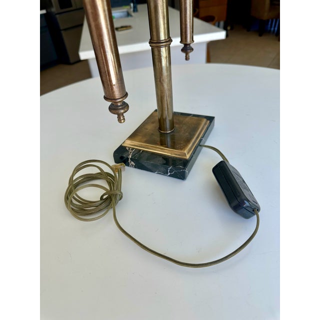 Brass French Directoire Style Bouillotte Tole Table Lamp For Sale - Image 11 of 16