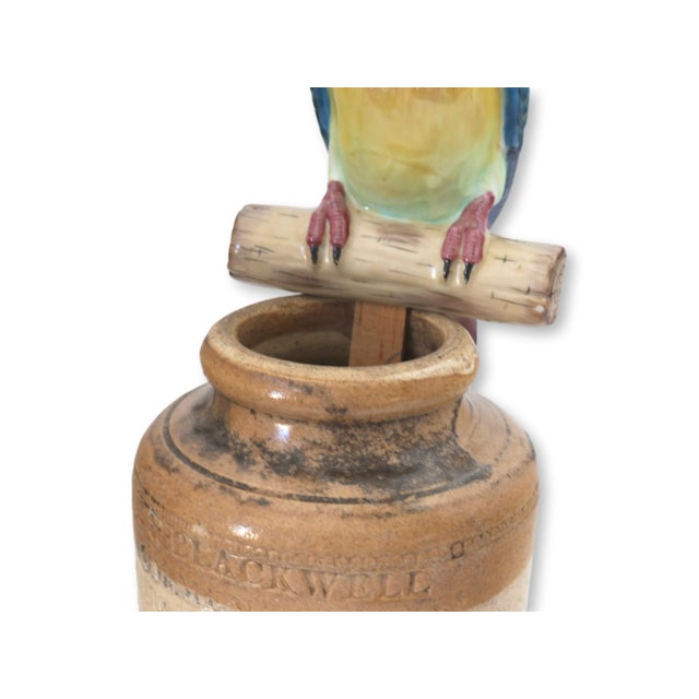 Mid 20th Century Faience Parrot Candle / Planter Decor Set For Sale - Image 5 of 7