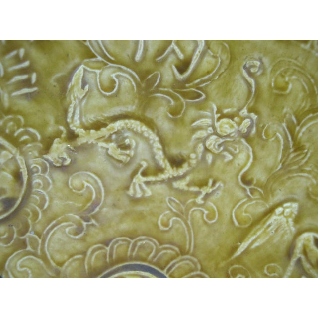 Chinese Ming Hongzhi Style Dragon & Phoenix Delicate Imperial Yellow Bowl For Sale - Image 9 of 15