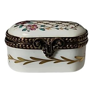 Early 20th Century Limoges E D Casket Shape Trinket Box