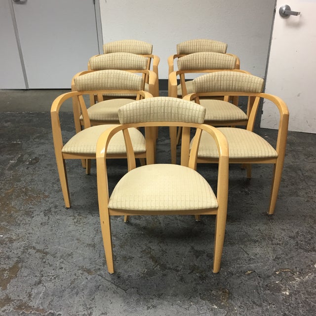 MidCentury Light Maple Lowenstein Dining Chairs Set of 7 Chairish