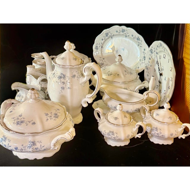 Mid 20th Century Johann Haviland Blue Garland Fine China - 105 pcs For Sale - Image 10 of 12