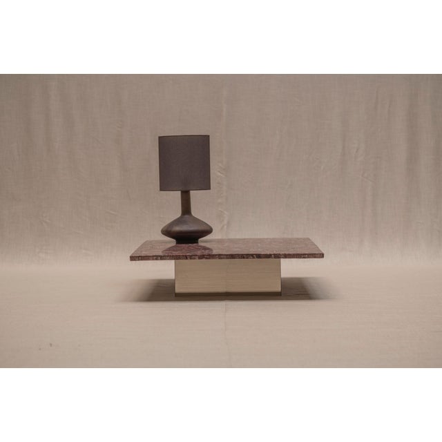 Glass Coffee Table in Marble Mosaic, 1970s For Sale - Image 7 of 12