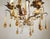 Floral Five-Light Gilded Ceiling Lamp with Crystals and Murano Glass Crystal Drops, 1960s For Sale - Image 18 of 18