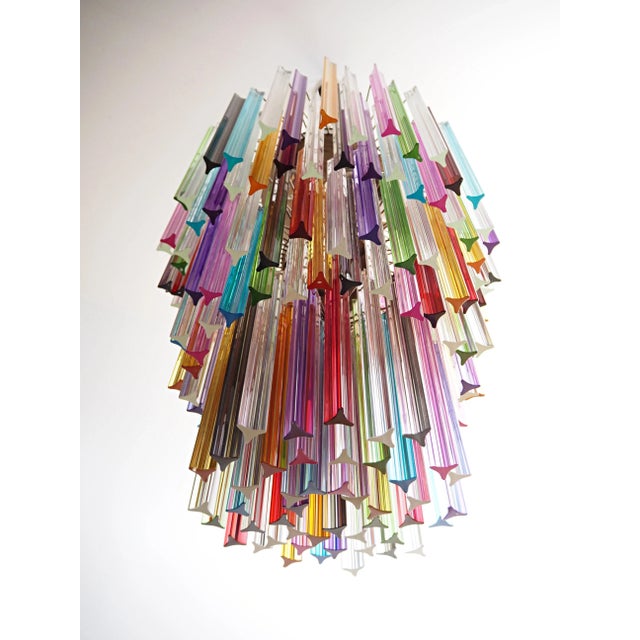2010s Murano Multicolor Triedri 187 Prism Chandelier, Mariangela Model For Sale - Image 5 of 10