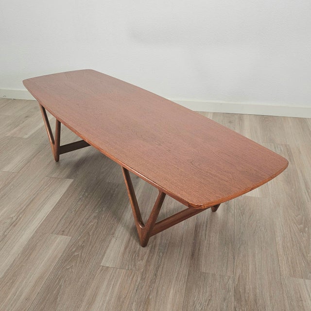Kurt Østervig Model 206 Surfboard Coffee Table 67.5", Denmark For Sale - Image 14 of 18