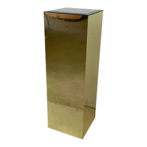 Vintage Modern Mirror Top Display Pedestal