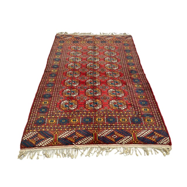 Vintage Afghan Buchara Rug, 1980s For Sale - Image 11 of 11