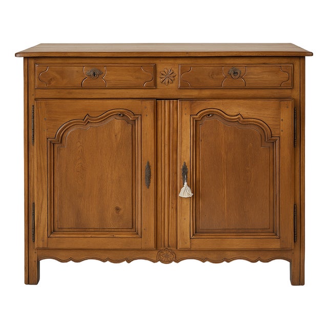 Antique French Briard Buffet in Oak, 1800s For Sale