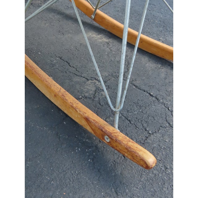 Herman Miller Eames Fiberglass Shell Rocking Chair 1960s Parchment Color 6641 For Sale - Image 13 of 18
