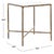 Modern Jessa Metal Square End Table in Brass with White Marble Top For Sale - Image 3 of 7