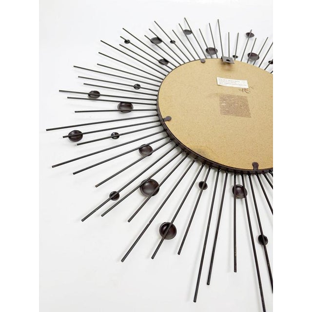 Vintage Round Mirror with Iron Rod, France, 1980s For Sale - Image 15 of 16