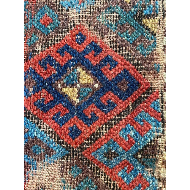 Antique Tribal Shahsavand Horse Cover Rug For Sale - Image 10 of 16