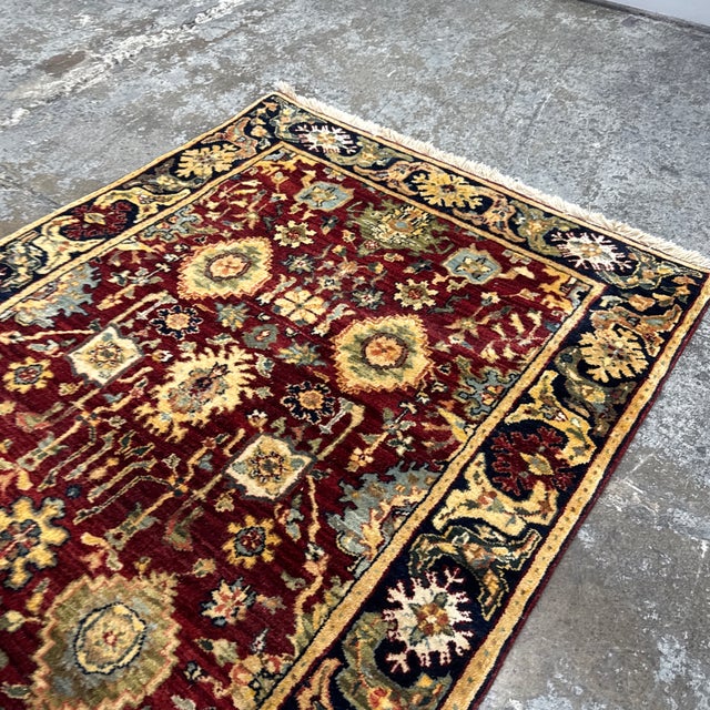 3ft X 12ft Traditional Persian Style Floral Runner Rug For Sale - Image 10 of 12
