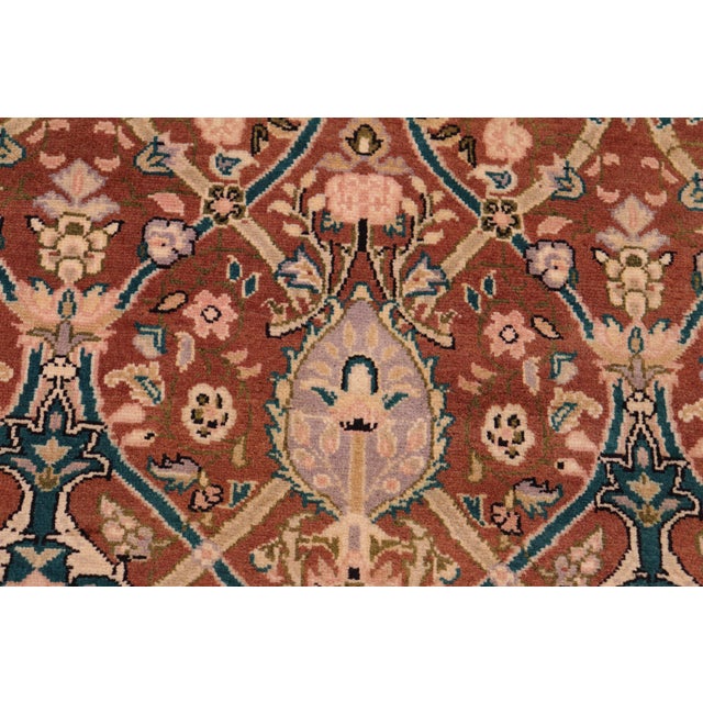 Traditional 1990's Floral Pak-Persian Brown/Tan Wool Rug - 8'1'' X 10'3'' For Sale - Image 4 of 9