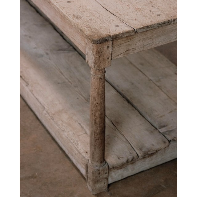 Wood Mid 19th Century Antique French Oak Drapers Table For Sale - Image 7 of 7