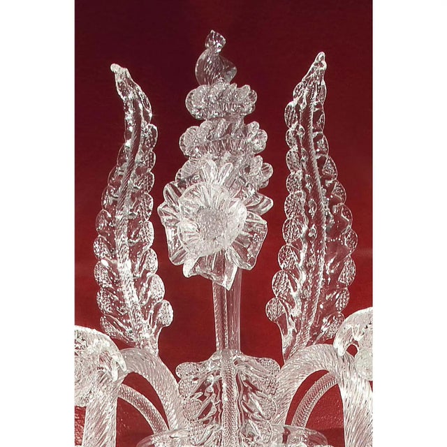 Early 21st Century Venetian Imperial Trasparent Murano Glass Wall Sconce by Simoeng For Sale - Image 5 of 10