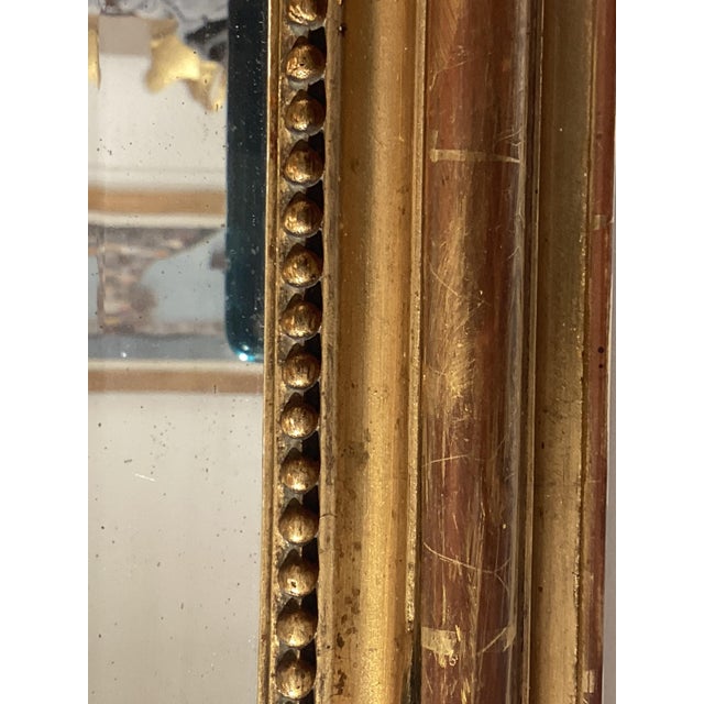 Antique French Gilded Wood Mirror, 1800s For Sale - Image 12 of 15