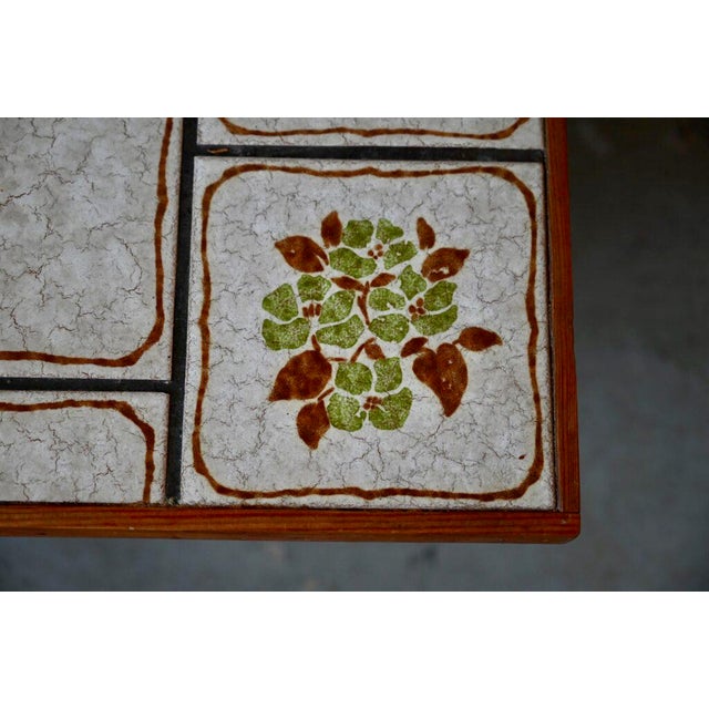 Small Ceramic Coffee Table with Flowers For Sale - Image 10 of 12