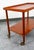 1960s Mid Century Danish Modern Serving Cart Trolley Teak Rolling Bar Glass Serving Vg For Sale - Image 9 of 12