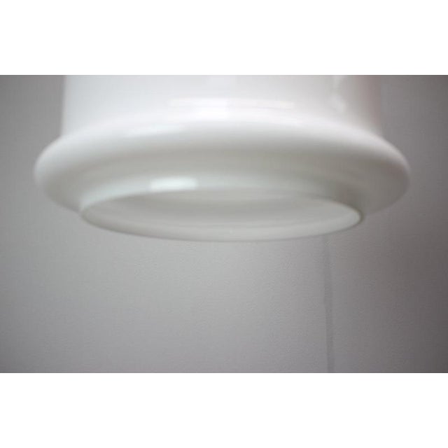 Vintage Czechoslovakian Opaline Glass Pendant Lamp, 1970 For Sale - Image 3 of 9