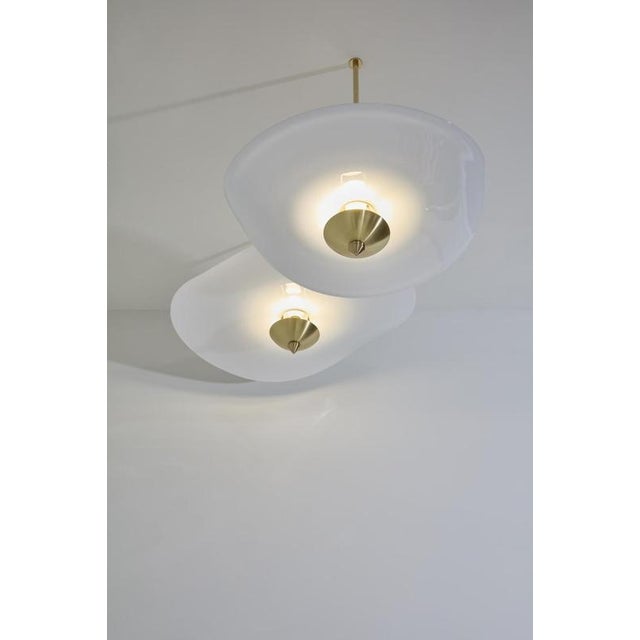 Contemporary Curve Echappée Glass Pendant Lamp by Jennifer Midoz For Sale - Image 3 of 12