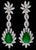 15 Carat Pear Shape Emerald Diamond Hanging/Drop Earrings 18 Karat White Gold For Sale In New York - Image 6 of 18