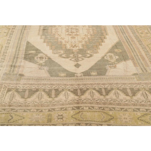 ​53674 Vintage Turkish Oushak Rug, 05'04 x 10'08. Slip into a world of classic charm and modern flair with this hand...
