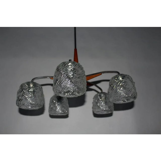 Mid-Century Modern Five-Arm Chandelier from Rupert Nikoll, 1960s For Sale - Image 3 of 8