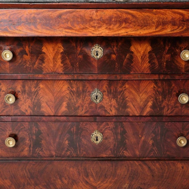 19th Century French Mahogany Chest With Marble Top (B) For Sale - Image 10 of 12