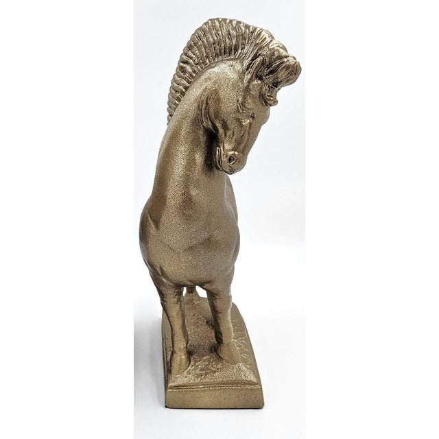 1970s Jaru California Ceramic Greek Revival Roman Stallion Horse Sculpture Circa 1970s For Sale - Image 5 of 11