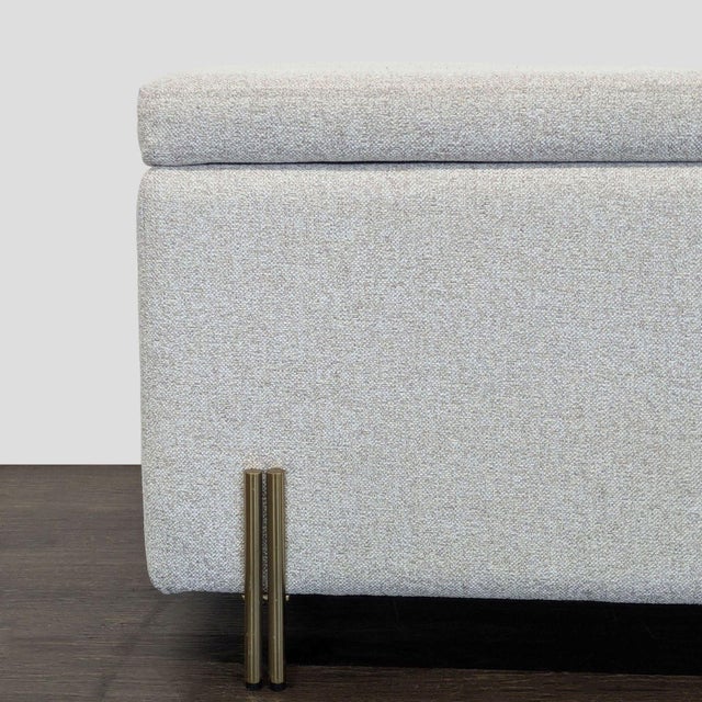 2010s West Elm Mod Storage Bench For Sale - Image 5 of 7