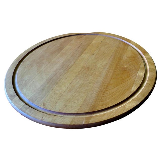 Large Family Size Pine Lazy Susan A superb large family size piece with a carved drip groove all the way around the edge...