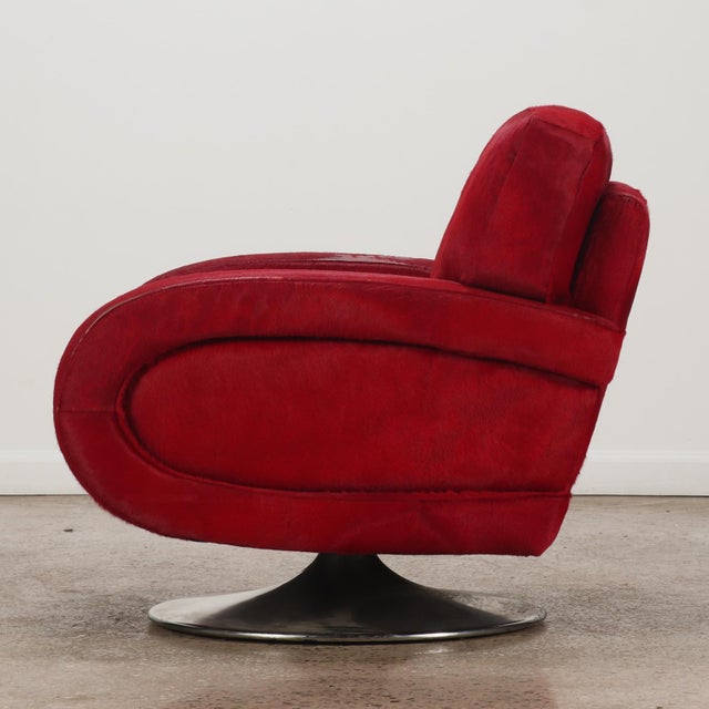 1960s A Large Italian Mid-Century Modern Swivel Lounge Chair, C. 1960. For Sale - Image 5 of 5