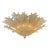 Gold Flecked Murano Glass Leaf Form Ceiling Mount Fixture For Sale