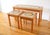 1960s 1960s Mid Century Modern Danish Teak Tile Top Nesting Tables - Set of 3 For Sale - Image 5 of 5