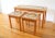 1960s Mid Century Modern Danish Teak Tile Top Nesting Tables For Sale - Image 5 of 5