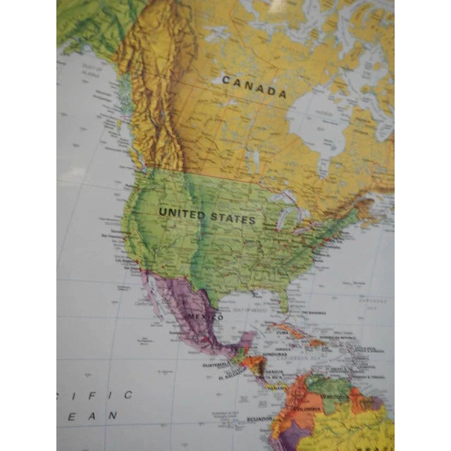 World Map in Laminated Paper For Sale - Image 11 of 12