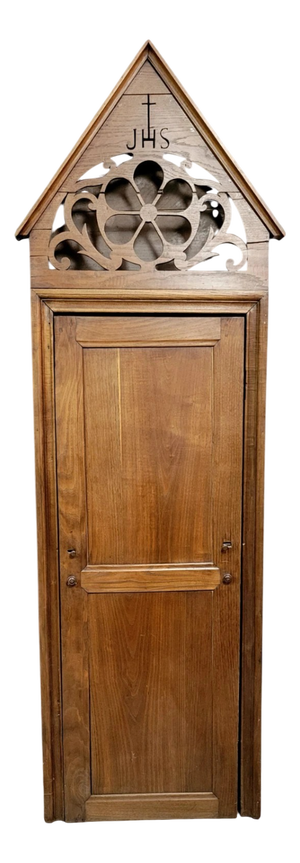 Gothic Military Campaign Confessional in Oak, 1800