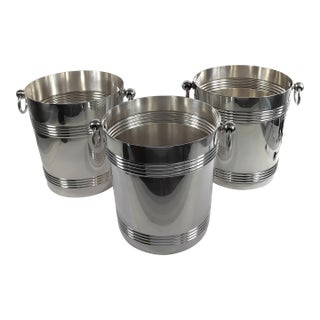 1950s Three Christofle-Gallia "Biarritz" Model Champagne Cooler For Sale