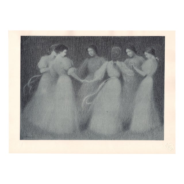 Henri Eugène Le Sidaner, La Ronde (The Round Dance), 1898, Original Lithograph For Sale - Image 8 of 8