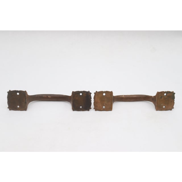 Metal Pair of Gothic Bronze Bridge Window Lift Handles For Sale - Image 7 of 7