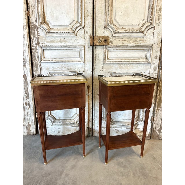 Vintage Mahogany Bedside Tables, 1960s, Set of 2 For Sale - Image 9 of 11